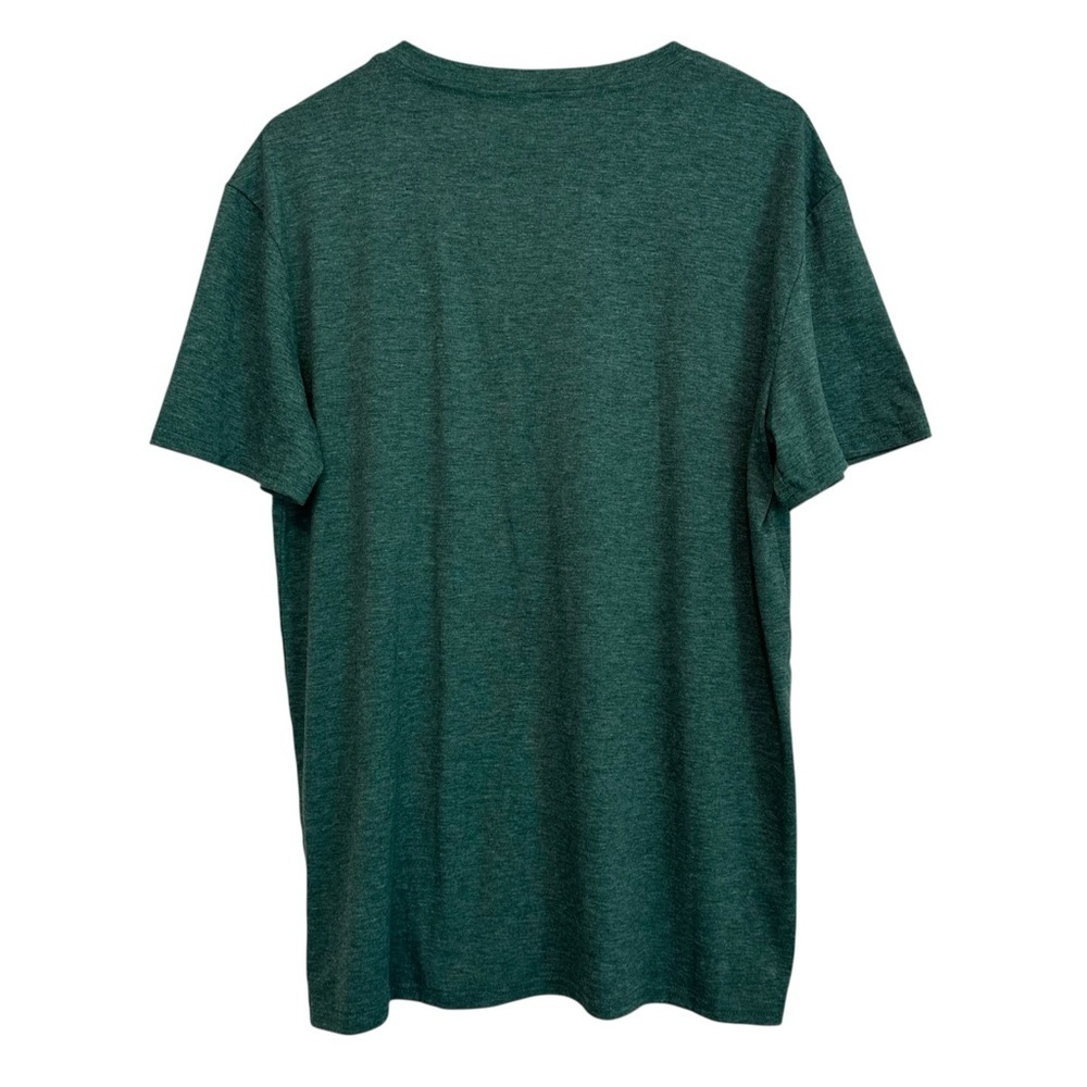 NEW Women's XL Green Plaid "Merry Christmas" Tree Holiday Cotton Blend T-Shirt - Picture 4 of 4